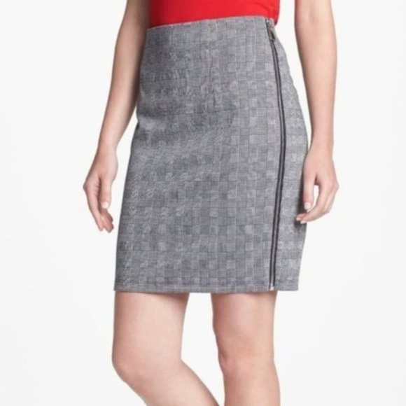 Vince Camuto check side zipper mini skirt women's size 2 (S13) - Picture 1 of 9